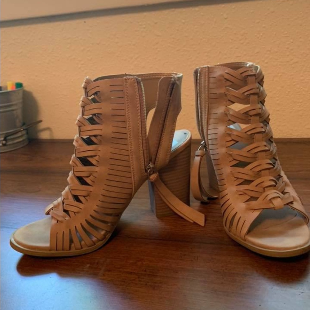 Tan booties